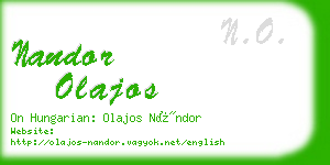 nandor olajos business card